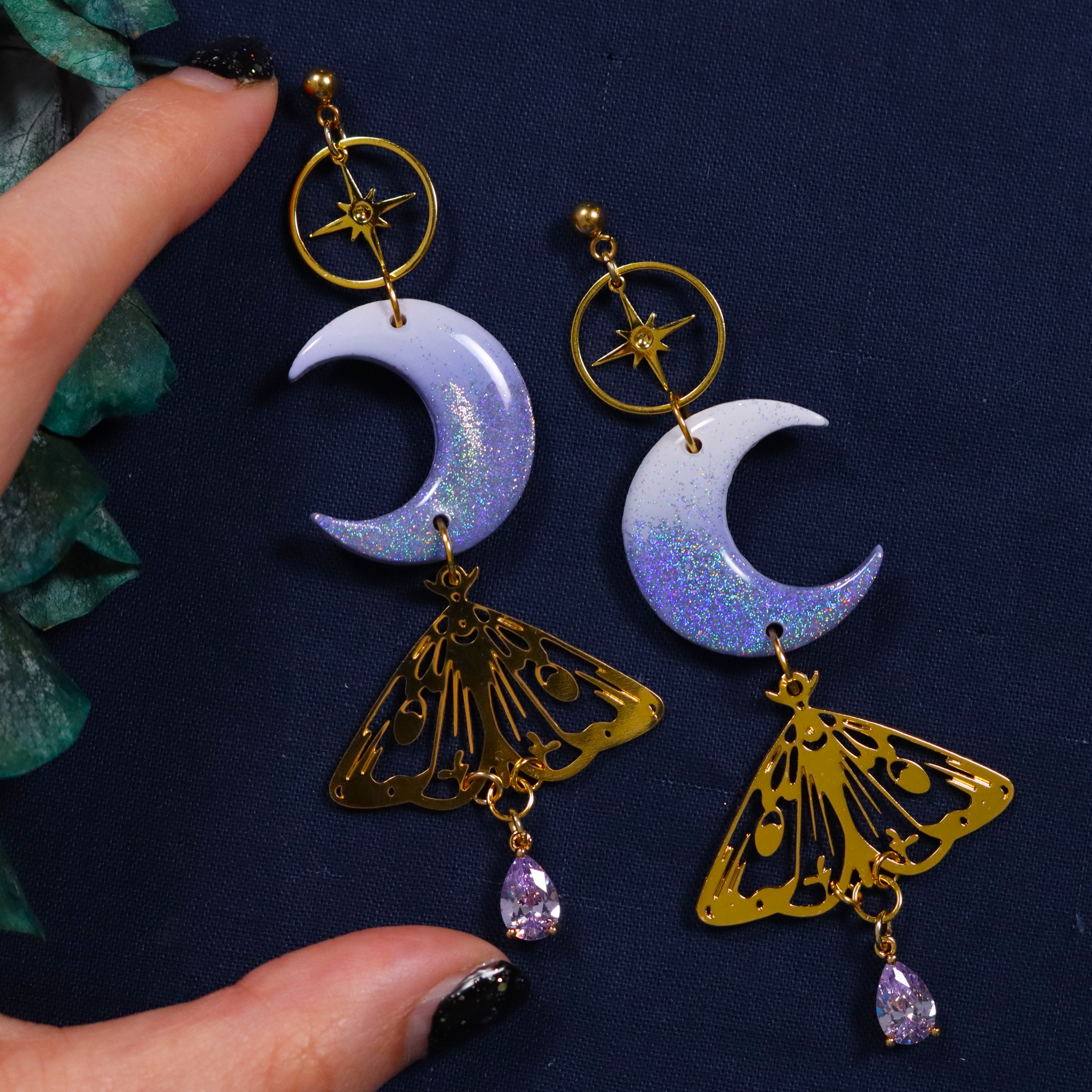 Purple Moons and Gold Moths